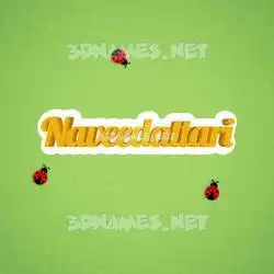 naveedattari in Ladybugs style - 3D name wallpaper