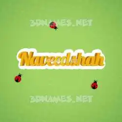 naveedshah in Ladybugs style - 3D name wallpaper