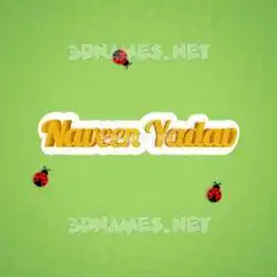 naveen yadav in Ladybugs style - 3D name wallpaper