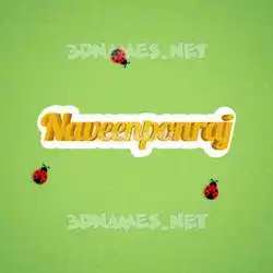 naveenponraj in Ladybugs style - 3D name wallpaper