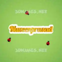 naveenprasad in Ladybugs style - 3D name wallpaper
