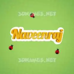 naveenraj in Ladybugs style - 3D name wallpaper