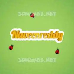 naveenreddy in Ladybugs style - 3D name wallpaper