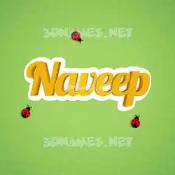 naveep in Ladybugs style - 3D name wallpaper
