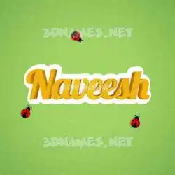 naveesh in Ladybugs style - 3D name wallpaper