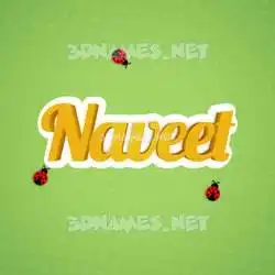 naveet in Ladybugs style - 3D name wallpaper