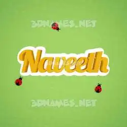 naveeth in Ladybugs style - 3D name wallpaper
