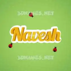 navesh in Ladybugs style - 3D name wallpaper