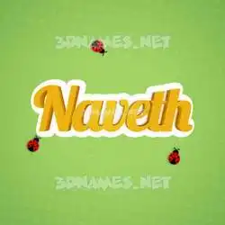 naveth in Ladybugs style - 3D name wallpaper