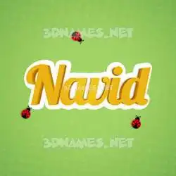 navid in Ladybugs style - 3D name wallpaper