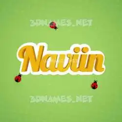 naviin in Ladybugs style - 3D name wallpaper