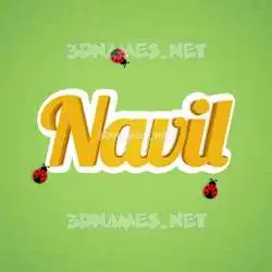 navil in Ladybugs style - 3D name wallpaper