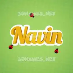 navin in Ladybugs style - 3D name wallpaper