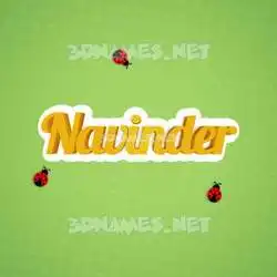 navinder in Ladybugs style - 3D name wallpaper