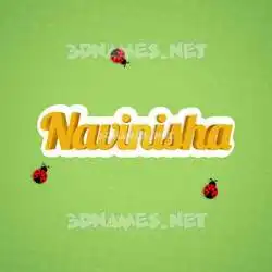 navinisha in Ladybugs style - 3D name wallpaper