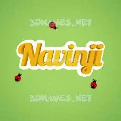 navinji in Ladybugs style - 3D name wallpaper