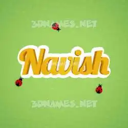navish in Ladybugs style - 3D name wallpaper