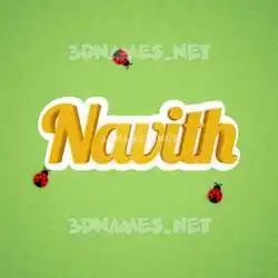 navith in Ladybugs style - 3D name wallpaper