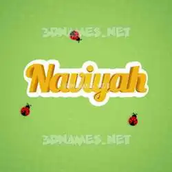 naviyah in Ladybugs style - 3D name wallpaper