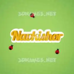 navkishor in Ladybugs style - 3D name wallpaper
