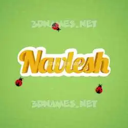 navlesh in Ladybugs style - 3D name wallpaper