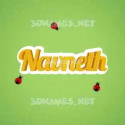 navneth in Ladybugs style - 3D name wallpaper