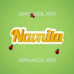 navnita in Ladybugs style - 3D name wallpaper