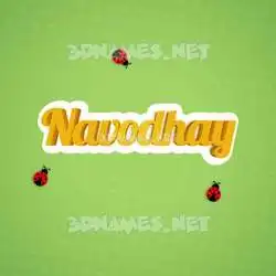 navodhay in Ladybugs style - 3D name wallpaper
