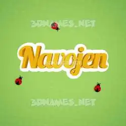 navojen in Ladybugs style - 3D name wallpaper