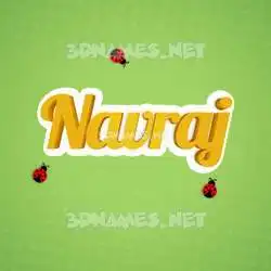 navraj in Ladybugs style - 3D name wallpaper