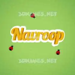 navroop in Ladybugs style - 3D name wallpaper