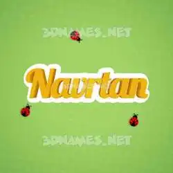 navrtan in Ladybugs style - 3D name wallpaper