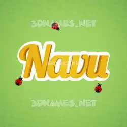 navu in Ladybugs style - 3D name wallpaper