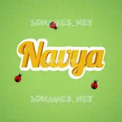 navya in Ladybugs style - 3D name wallpaper