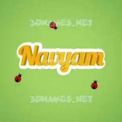 navyam in Ladybugs style - 3D name wallpaper