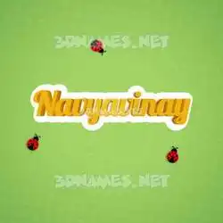 navyavinay in Ladybugs style - 3D name wallpaper