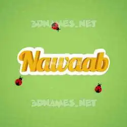 nawaab in Ladybugs style - 3D name wallpaper