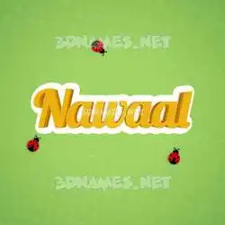 nawaal in Ladybugs style - 3D name wallpaper