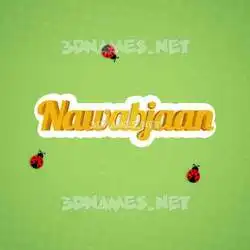 nawabjaan in Ladybugs style - 3D name wallpaper