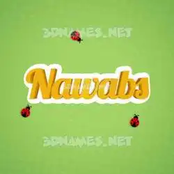 nawabs in Ladybugs style - 3D name wallpaper