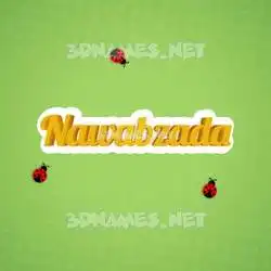 nawabzada in Ladybugs style - 3D name wallpaper