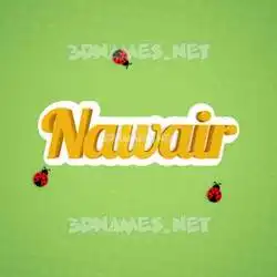 nawair in Ladybugs style - 3D name wallpaper