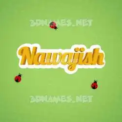 nawajish in Ladybugs style - 3D name wallpaper