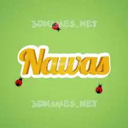 nawas in Ladybugs style - 3D name wallpaper