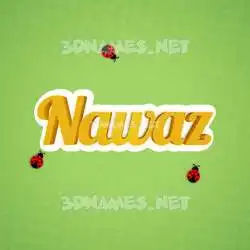 nawaz in Ladybugs style - 3D name wallpaper