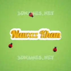 nawaz khan in Ladybugs style - 3D name wallpaper
