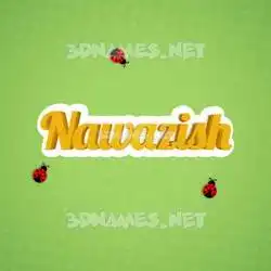 nawazish in Ladybugs style - 3D name wallpaper