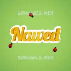 nawed in Ladybugs style - 3D name wallpaper