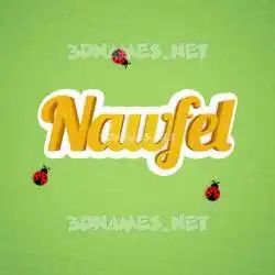 nawfel in Ladybugs style - 3D name wallpaper