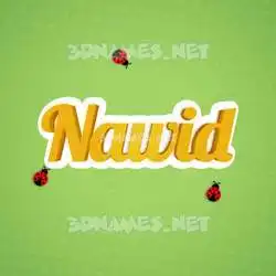 nawid in Ladybugs style - 3D name wallpaper
